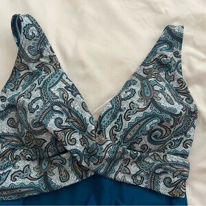 Paisley Print One Piece Swimsuit